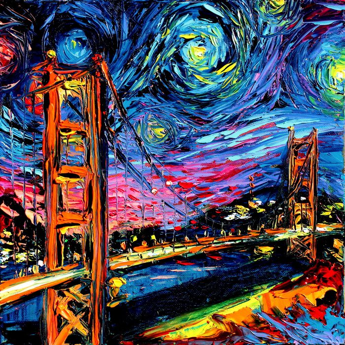After Artist’s Painting Got Mistaken For A Van Gogh, She Decided To Create A Stunning ‘Starry Night’ Series