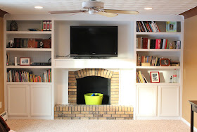 built in bookcase plans fireplace