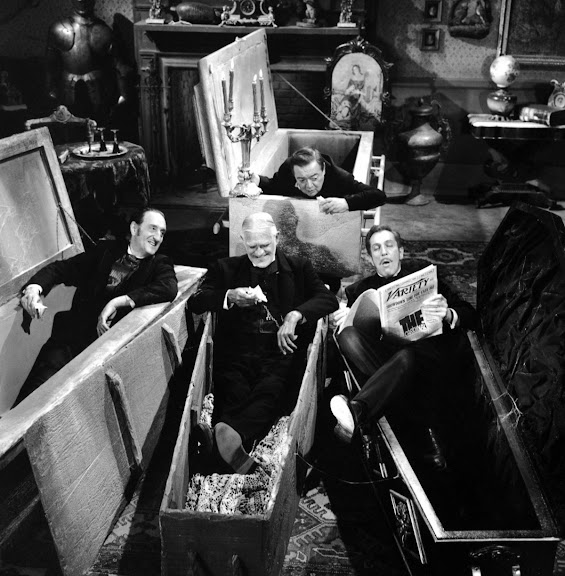 Peter Lorre, Basil Rathbone, Boris Karloff and that young upstart, newcomer Vincent Price.