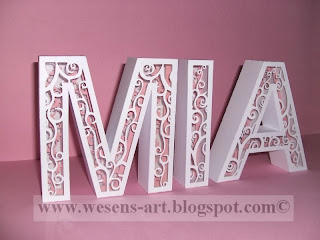 3D Letters     wesens-art.blogspot.com