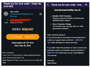 Geek Squad Scam Email