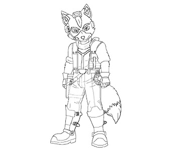 #17 Fox McCloud Coloring Page