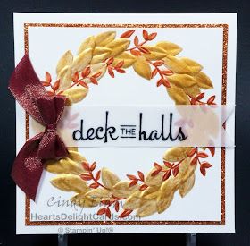 Heart's Delight Cards, Seasonal Wreath, Beautiful Baubles, Stampin' Up!