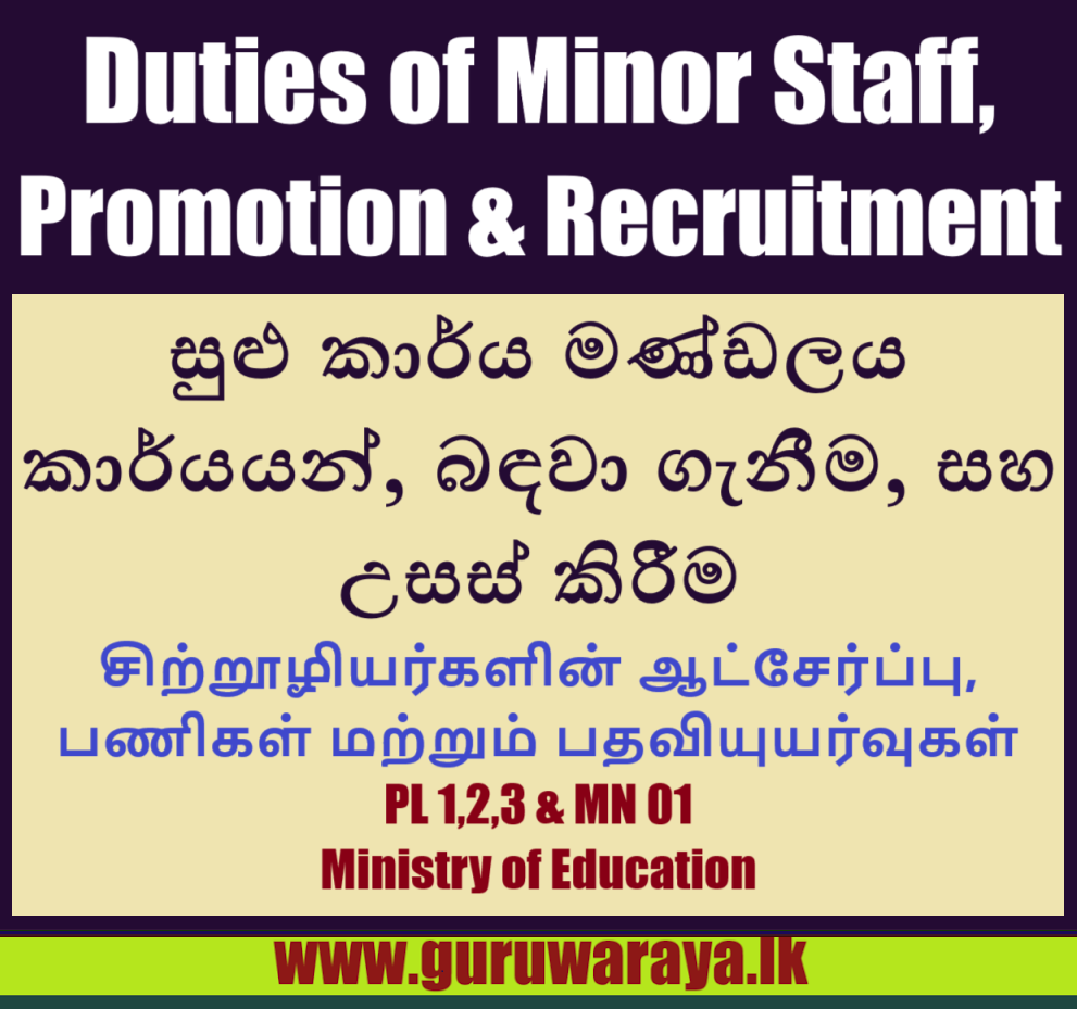 Duties of Minor Staff - Education Ministry
