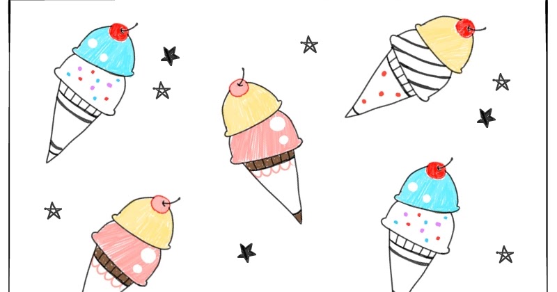 簡単なコーンのアイスクリームのイラストの描き方 遠北ほのかのイラストサイト 簡単なコーンのアイスクリームのイラストの描き方 遠北ほのかのイラストサイト