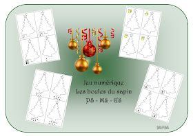 Jeu Les boules du sapins en maternelle