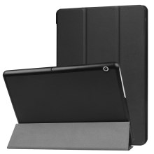 Tri-fold Stand PU Leather Flip Case for Huawei MediaPad T3 10 - Black