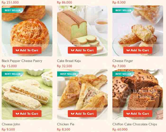 Harga Cake Holland Bakery Delivery Terbaru - Aneka Harga