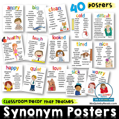 classroom posters, synonyms