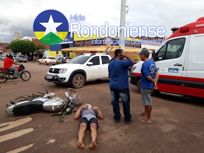 Motorista invade preferencial e causa acidente deixando dois feridos