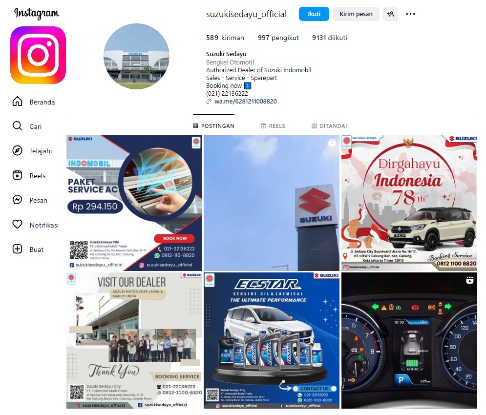 Suzuki Pinang Ranti Instagram