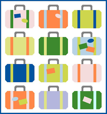 Suitcases quilt pattern