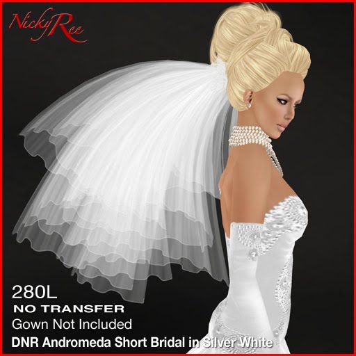  DNR Andromeda Short Bridal Veils sold separately For A Limited time Only