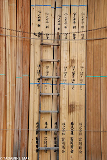 In front of a lumber shop, Kyoto, Japan