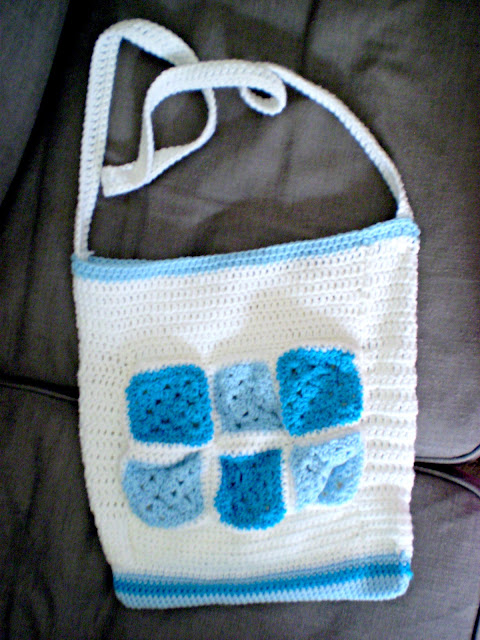 handmade crochet bag granny squares