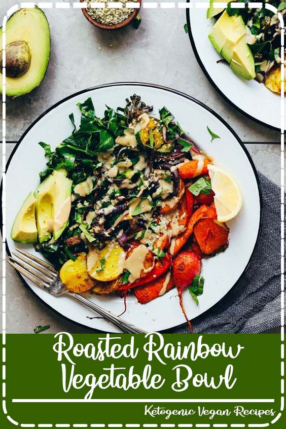 Roasted Rainbow Vegetable Bowl (30 Minutes!)