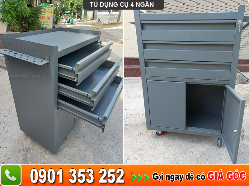 Tủ chứa dụng cụ thiết bị, xe đẩy, kệ đựng đồ nghề  Tu-dung-cu-4-ngan-xe-day-ke-dung-do-nghe