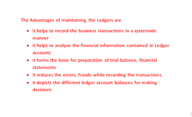 advantages of ledgers