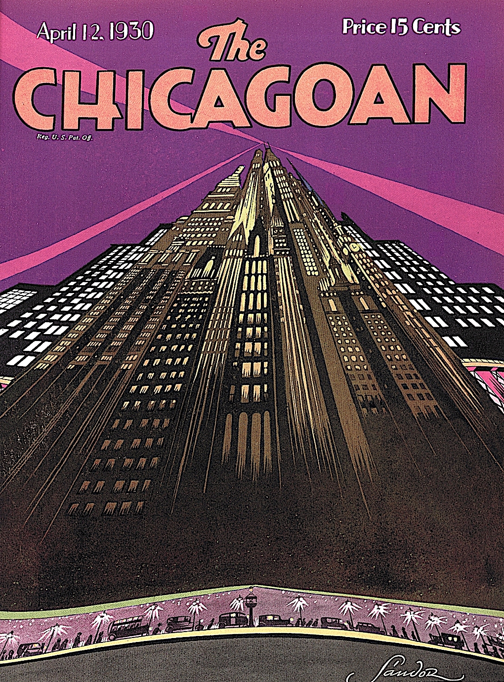 The Chicagoan magazine April 12 1930, a wormseye view