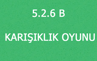 5.2.6 B KARIŞIKLIK OYUNU