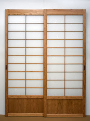 Cherry custom Japanese shoji screens