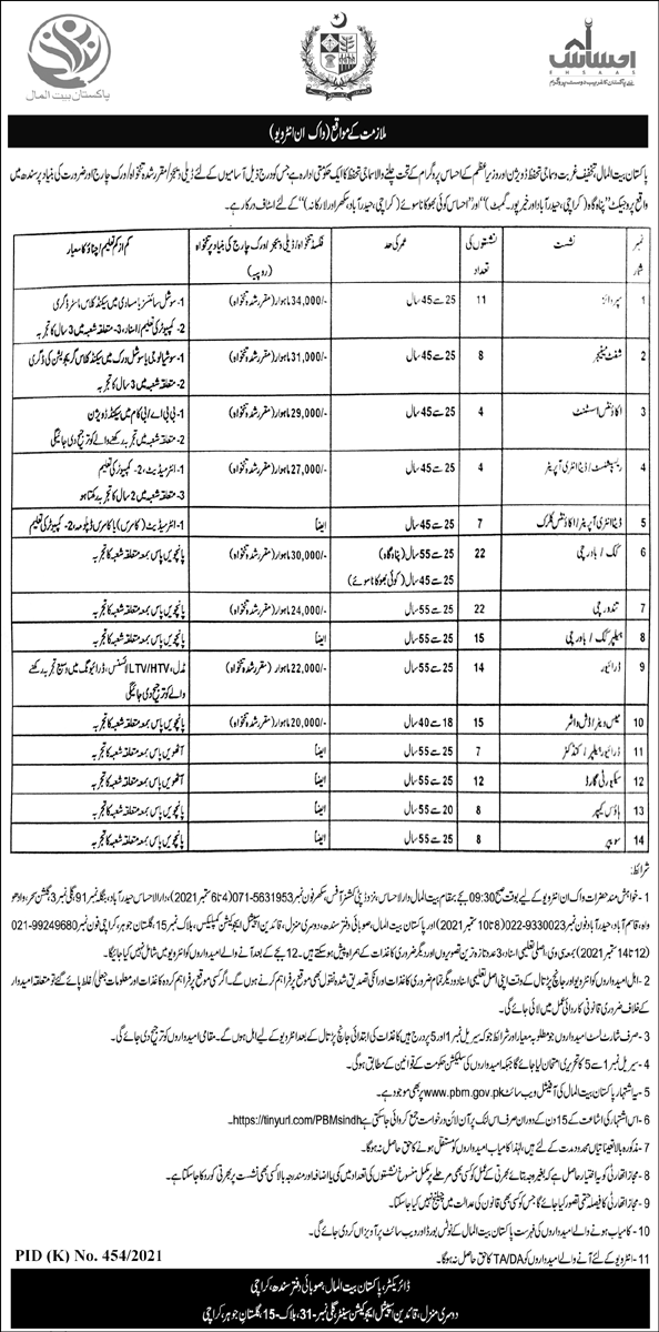 Pakistan Baitul Mal Jobs 2021 – Apply Online