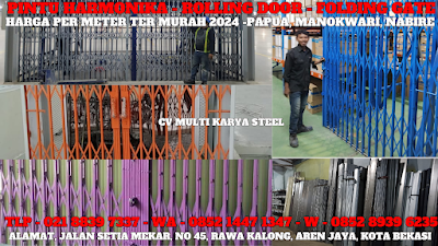 GAMBAR, PINTU HARMONIKA, PAPUA, HARGA PINTU, BESI HARMONIKA, PER METER, TERBARU, 2024