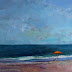 Orange Umbrella Seascape Paintings by Arizona Artist Amy Whitehouse