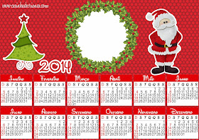 calendario Natal 2014 Para Imprimir Grátis