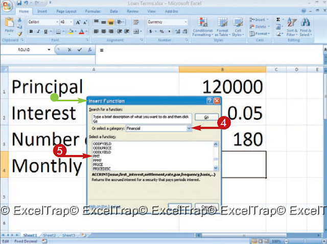 MS Excel : Find out the LOAN TERMS