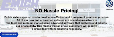 No Hassle Pricing at Emich Volkswagen