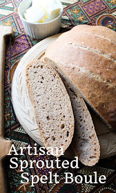 Food Lust People Love: Hearty and flavorful, this artisan sprouted spelt boule bakes up with a crunchy crust and an airy yet chewy crumb. It is very forgiving if you like making dough ahead (which adds so much character and taste!) and baking another day.