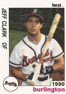 Jeff Clark 1990 Burlington Braves card