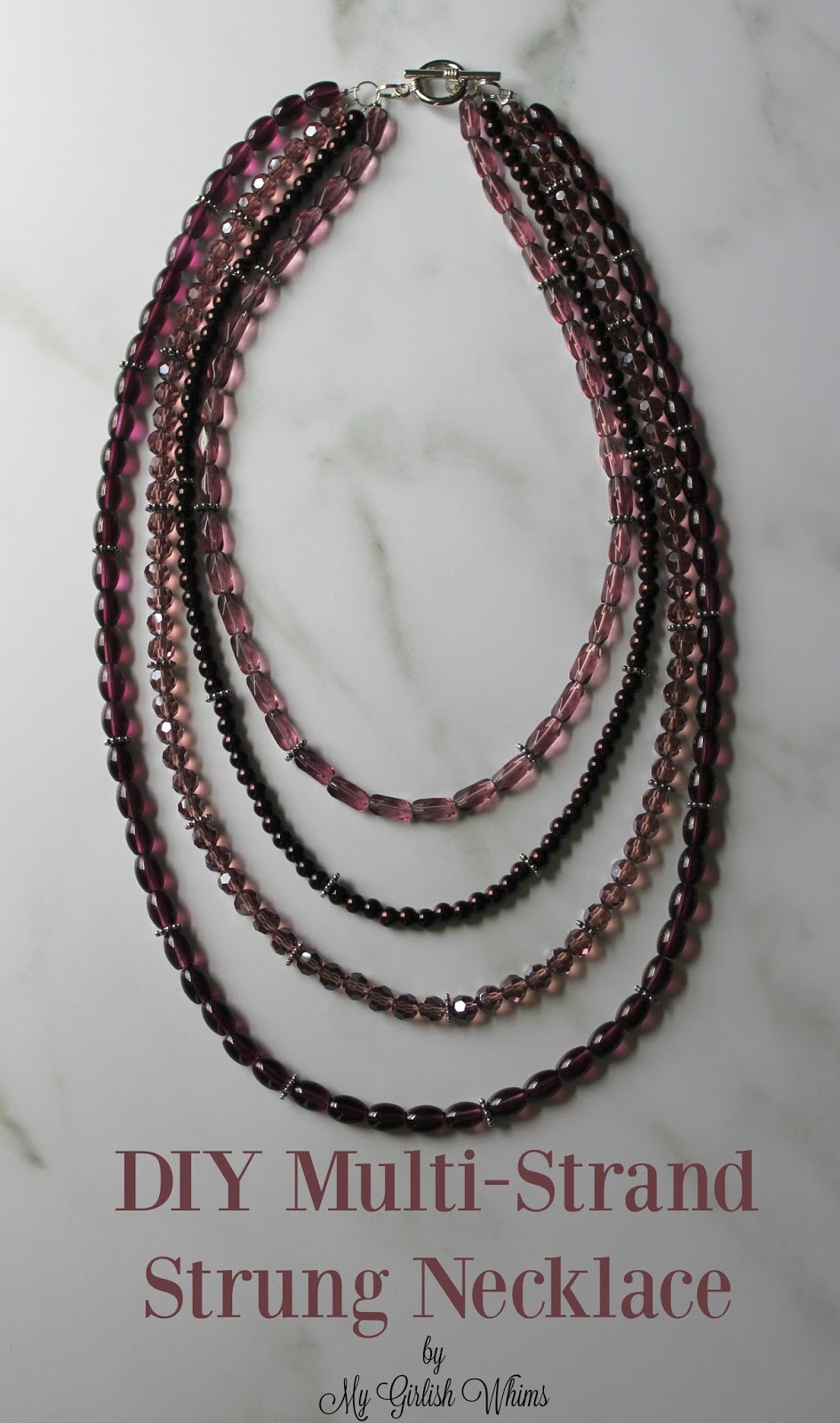 Easy DIY Multi-Strand Strung Necklace - My Girlish Whims