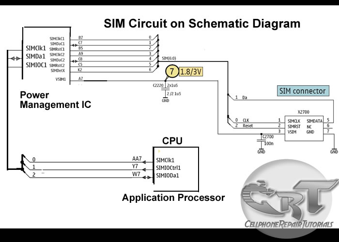 Sim Circuit Schematic Diagram