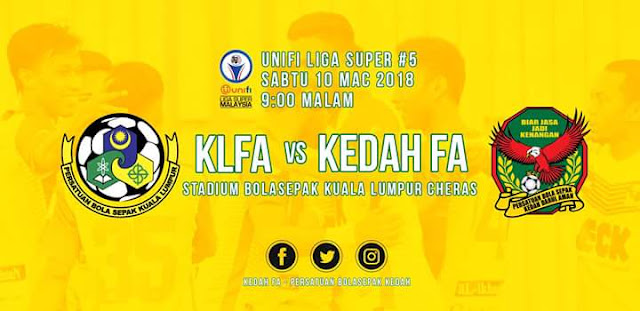 Live Streaming Kuala Lumpur vs Kedah 10.3.2018 Liga Super 