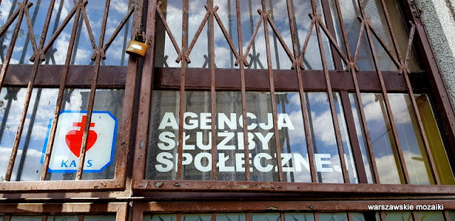 Agencja Służby Społecznej szyld retro Warszawa Warsaw szyldy Sielce