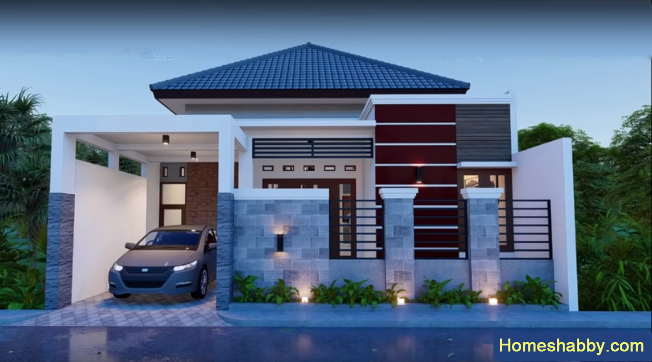Desain Rumah Sederhana Tapi Tampil Megah Dengan Ukuran 9 X 13 M Terdapat 3 Kamar Tidur Homeshabbycom Design Home Plans