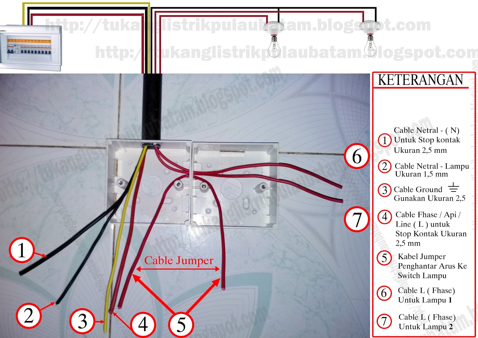  Cara  Memasang Cable Stop  Kontak  jumper Dua Saklar  TUKANG 