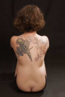 Warior Back Tattoo Designs 