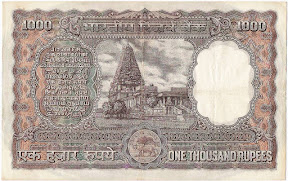 Image of 1000 Rupees Notes Indian Currency