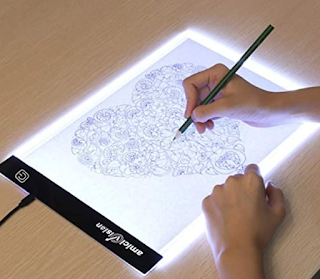 LED Lighted Tracing Board A4 Size Drawing Board with Brightness Controlled Touch Button