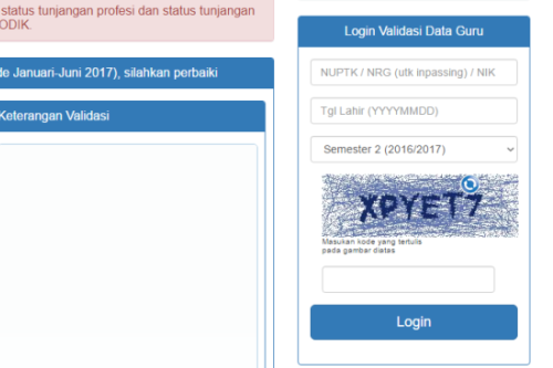 Verifikasi Data Guru Calon Akseptor Pemberian 2017