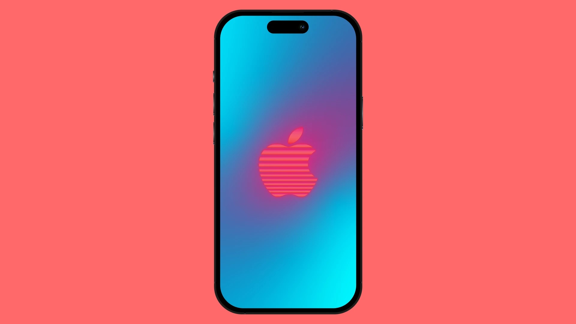 iPhone wallpaper - Apple Synthwave Style