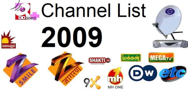 DD Direct+ / DD Direct Plus Channel List as in 2009