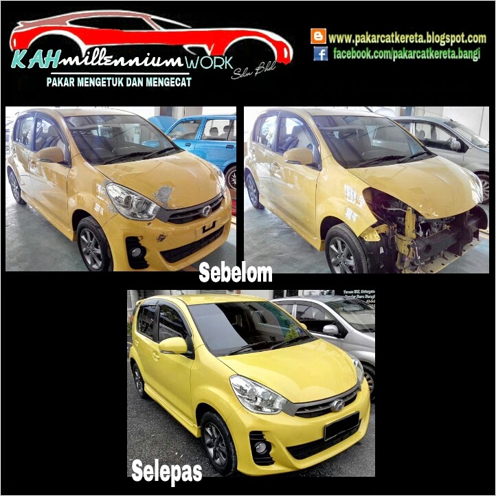 Pakar Cat  Kereta  MYVI Spray bumper  bonet fender depan