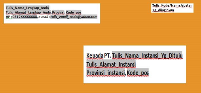 Contoh Format Penulisan Alamat Surat lamaran Kerja