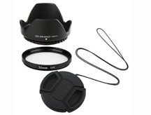 Lens Cap + Hood + UV Filter For 52mm Nikon D3100 18-55mm
