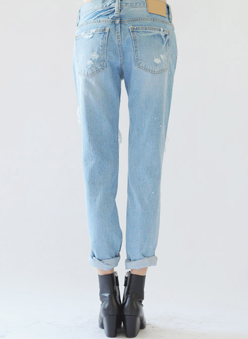 Distressed Vintage Loose Jeans