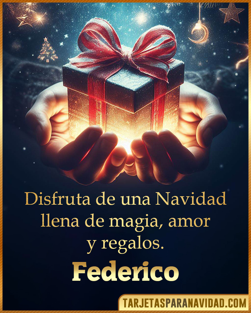 Tarjetas de Feliz Navidad Federico